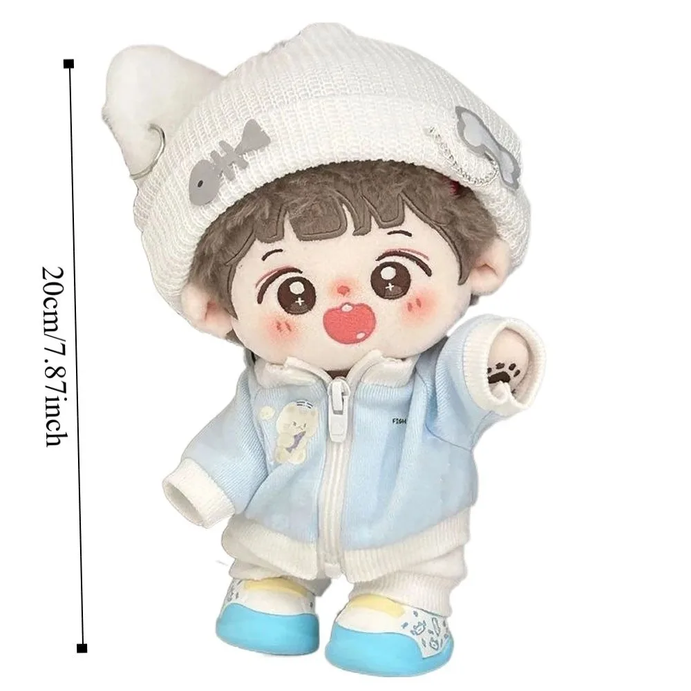 Cat Jacket 20cm Cotton Doll's Clothes Fishbone Pants Cotton Doll Outfit Multi Color Cute Hat Doll Clothes Set Kids Girls Toys