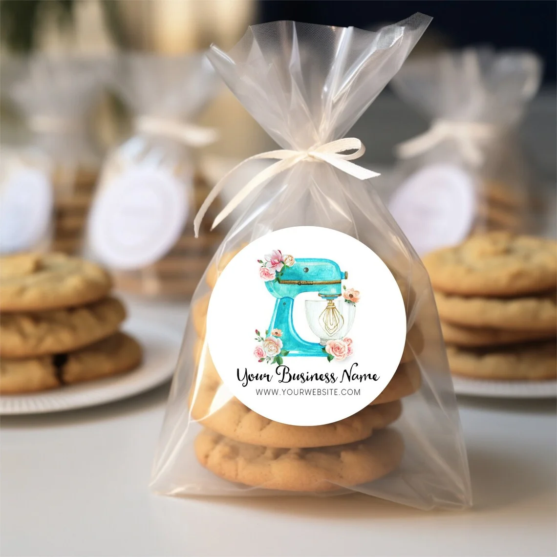 Custom Handmade with Love Stickers – Round & Square Self-Adhesive Labels for Bread, Bak... - SKU CHS13110 - UGI Packaging