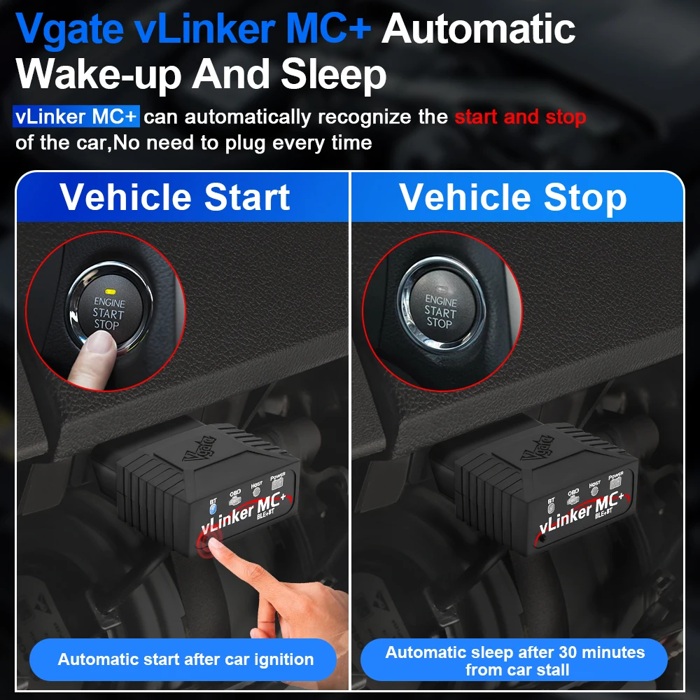 Vgate vLinker MC ELM327 V2.2 Bluetooth 4.0 OBD2 Scanner OBD 2 BimmerCode FORScan Auto Car Diagnostic tools ELM 327 V1 5 4