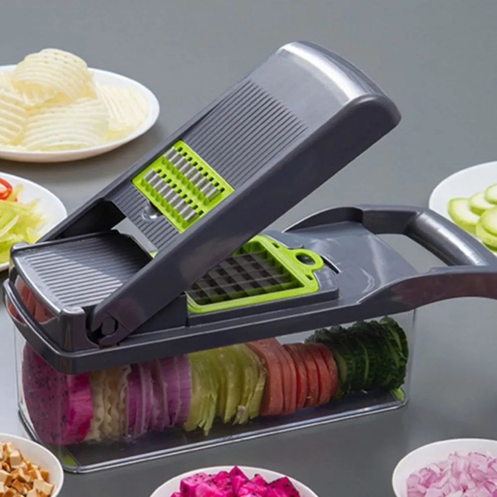 Vegetable Chopper Durable Healthy Easy to Clean Dishwasher Safe with  Container for Onions And Garlics Home Kitchen - AliExpress
