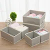 Cross-Border Non-Woven Fabric Bra Storage Box Set Of 6 Underwear Socks Drawers Organizer Box Foldable Storage Bin 2