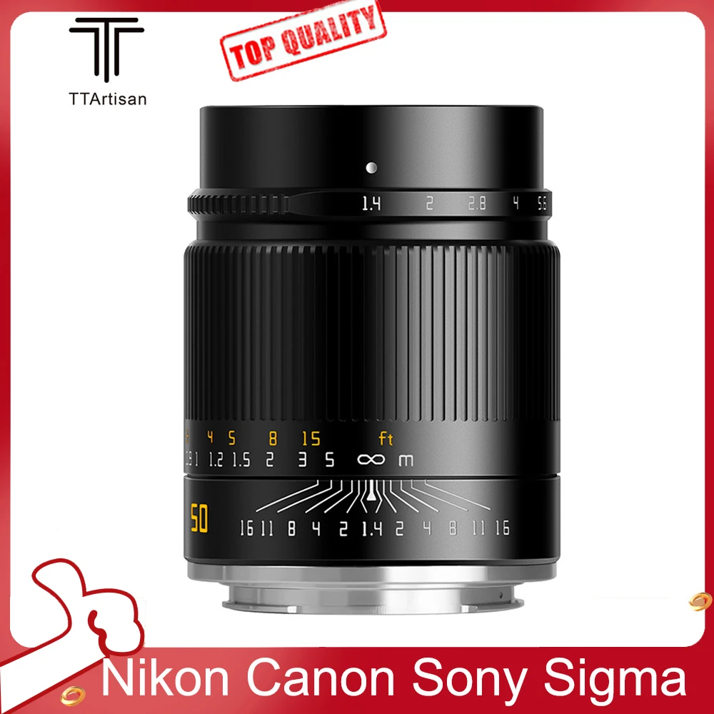 Ttartisan 50Mm F1.4 Asph Obiettivo Fotocamera Full Frame Per Sony E Canon Rf Nikon Z Per Sigma Lumix Leica L Mount Camera Len
