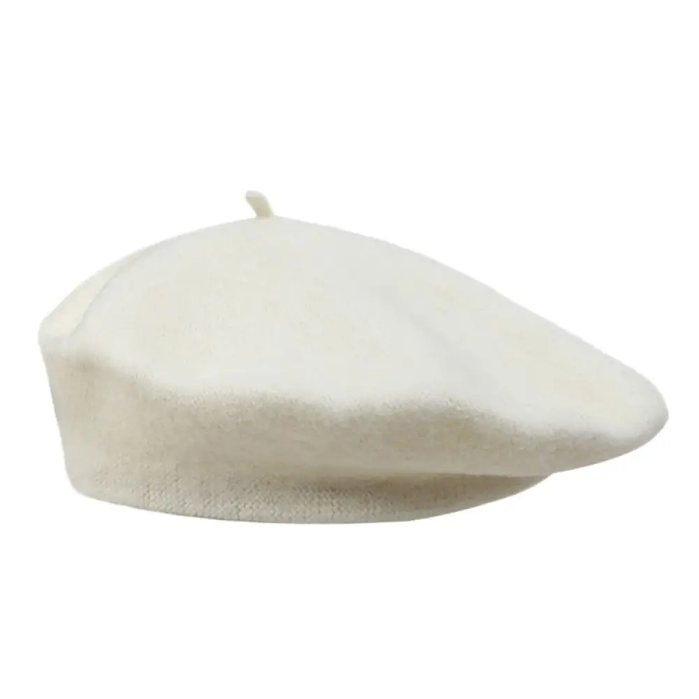 Autumn Winter Wool Berets Hat Elegant Women Girls Retro Plain Cap Solid Color All Matched Lady French Artist Hat