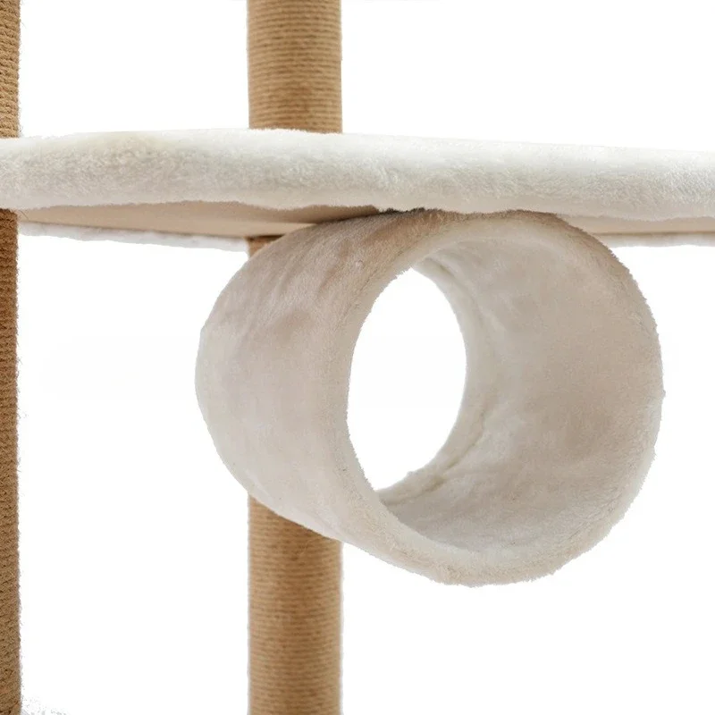 JIABINFU Large Rattan Mat Velvet Cat Climbing Frame, Cat Jumping Platform, Cat Scratching Post, Cat Toy Cat Scratching Board