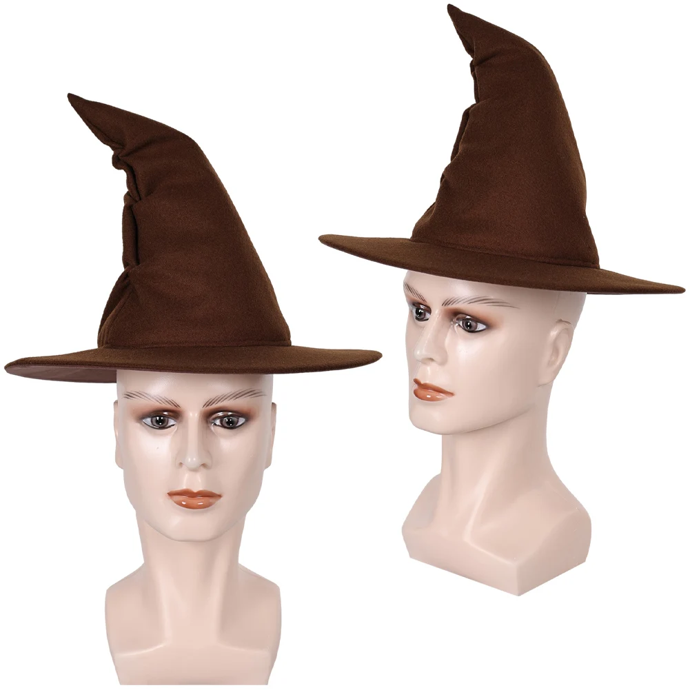 TOM BOMBADIL Cosplay Brown Pointed Wizard Hats Movie Lord Rings Costume Accessories Cap Men Halloween Carnival Role Play Props