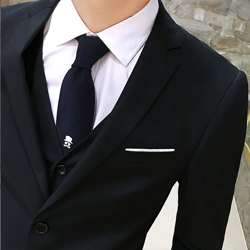 Men's Suits Three-Piece Casual Formal Wear Slim Fit Business Suit Clothes
