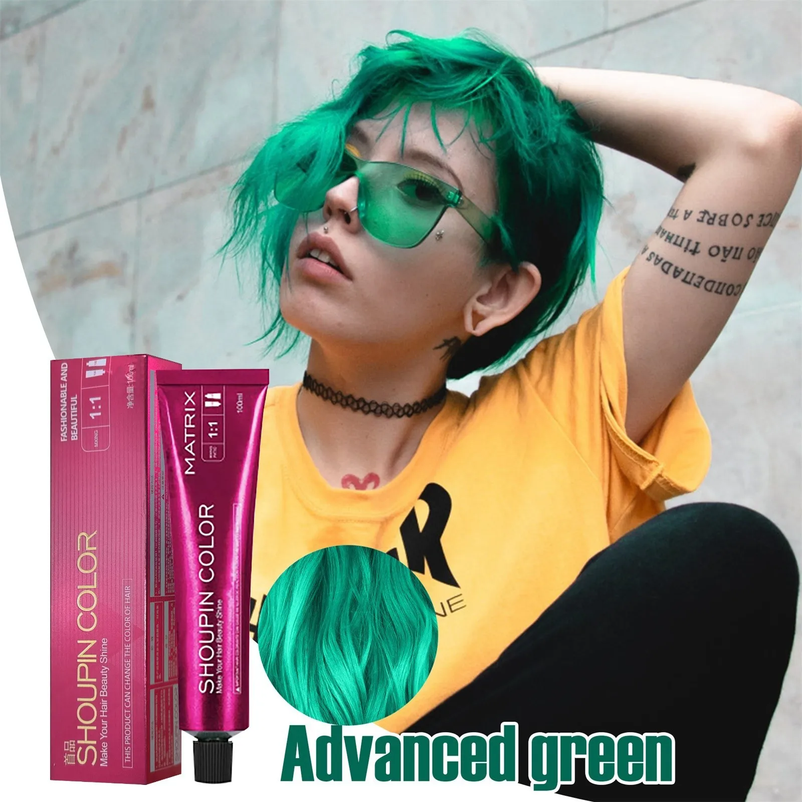 Hair coloring shampoo micro tide color single hair blue and black color hair shampoo