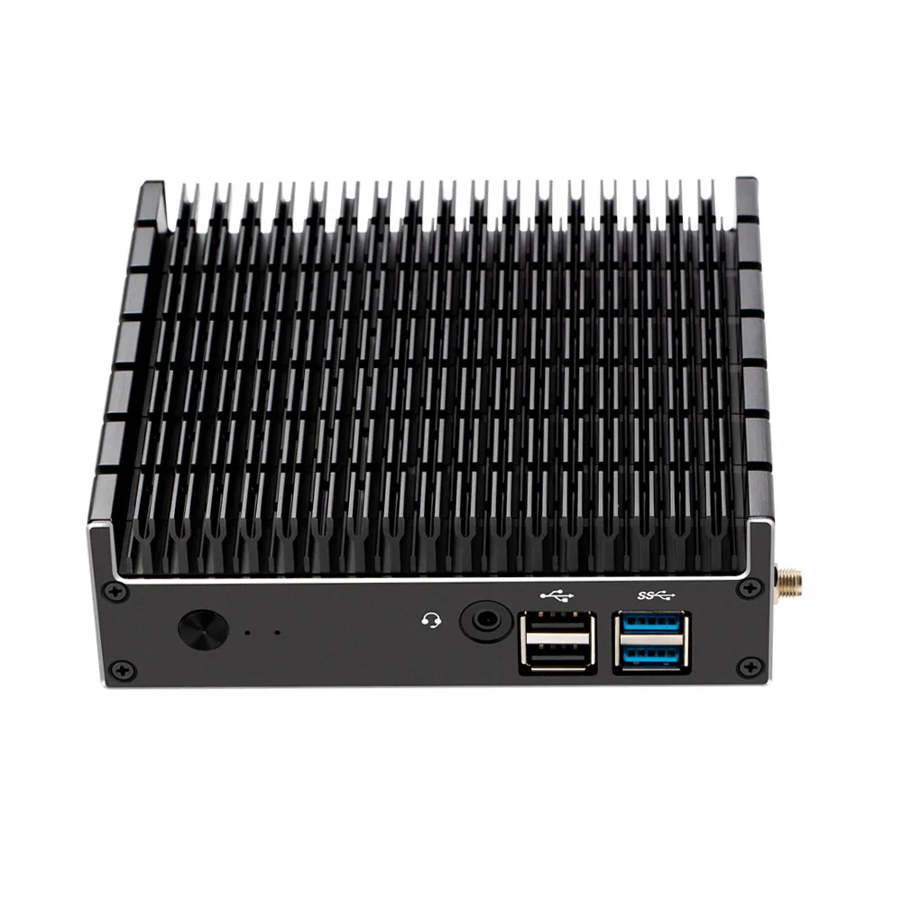 Yohirs Fanless Mini Pc Intel Core I7 10510U i5 10210U Full Aluminum Alloy Gamer Computer HDMI2.0 DP1.2 2x4K Display HDR TV Box 5