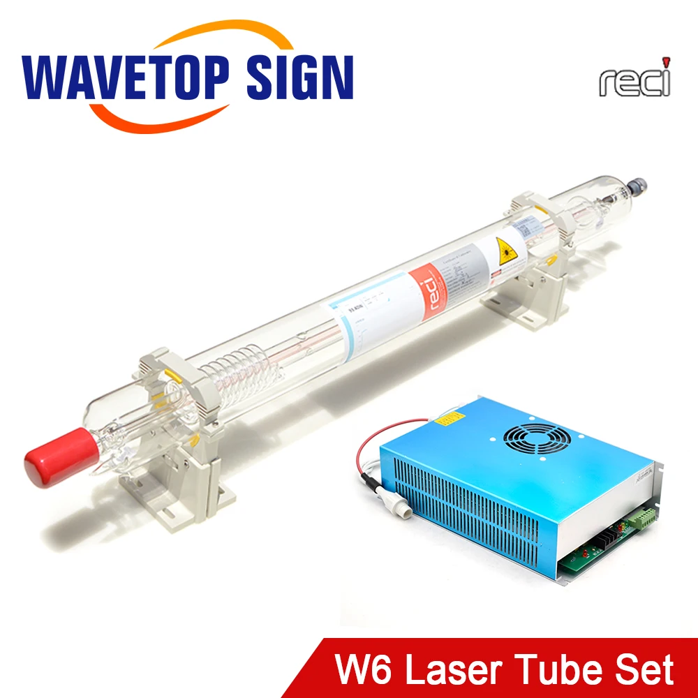 

RECI Laser Tube W6 130W Length 1650mm Dia.80mm + Laser Power Supply DY20 CO2 Laser Tube for Laser Engraving Cutting Machine