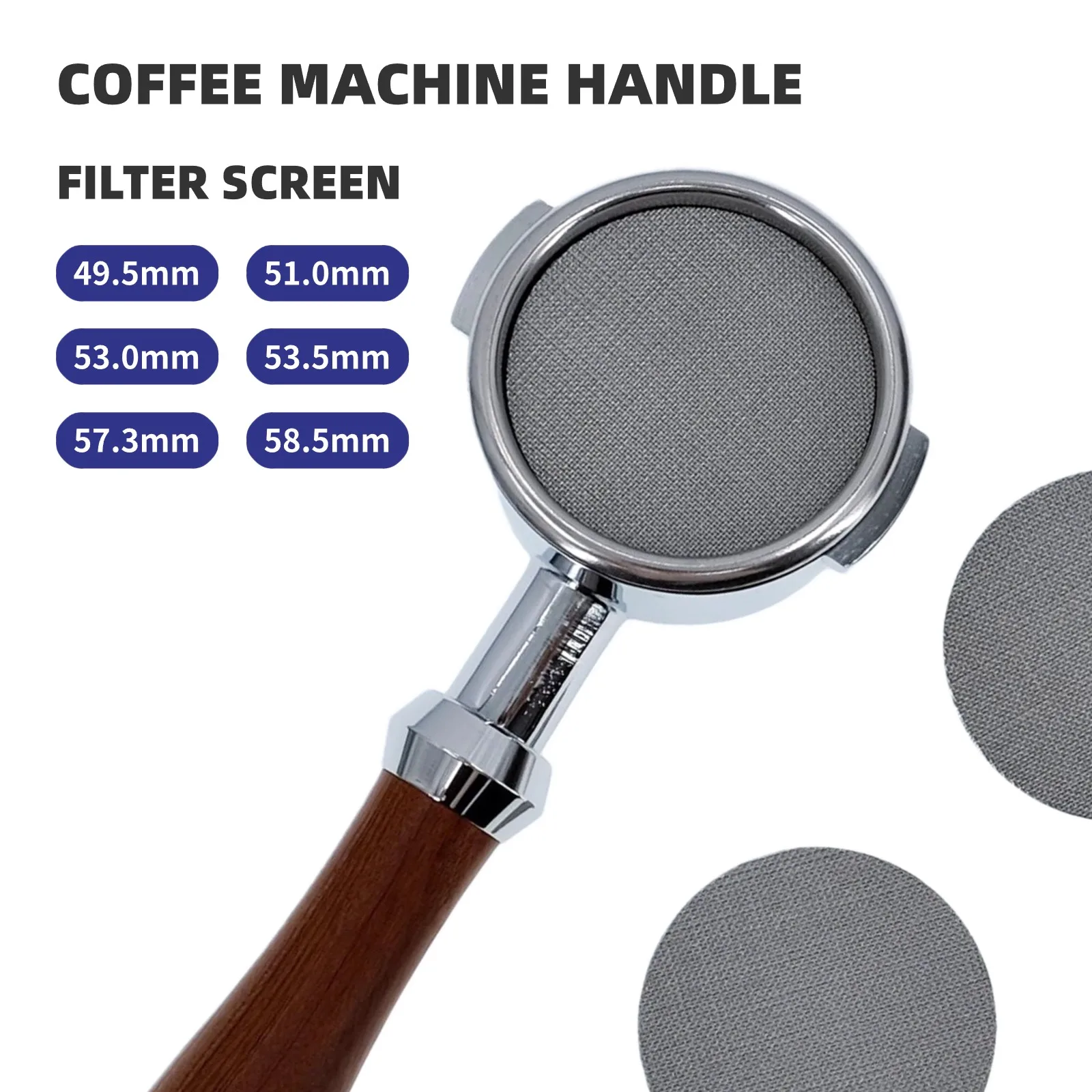 Reusable coffee filter Screen Heat Resistant Mesh Portafilter Barista Coffee Making Puck for Espresso Machine 58mm