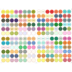 Pre-Printed Essential Oil Bottle Cap Lid Label Stickers - Round Circle Design (A4 13MM diameter)