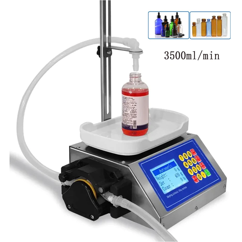 CSY3500 Peristaltic Pump Filling Machine Perfume Filler Automatic 3500ml/m Liquid Paste Essential Oil Nail Polish Olive Chemical