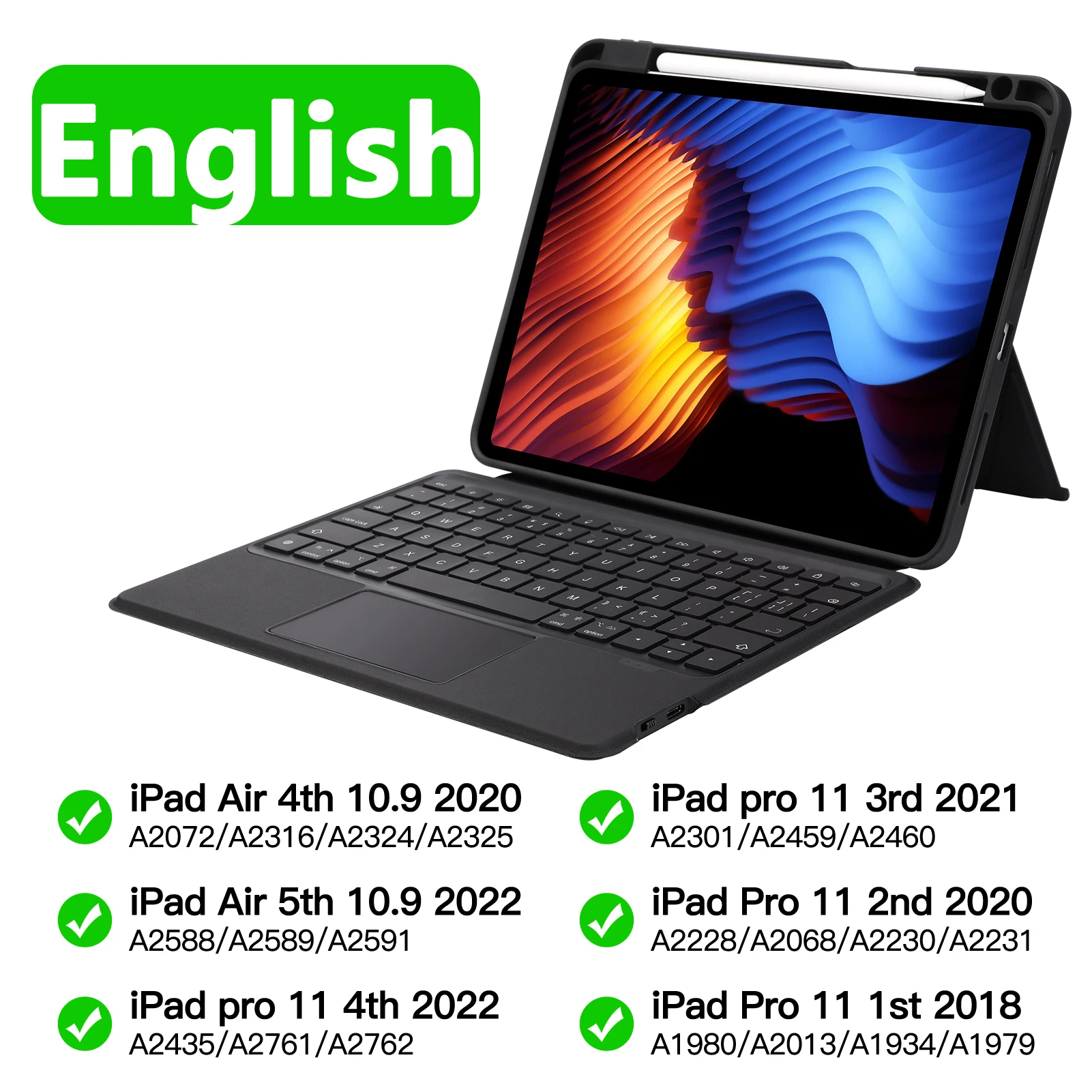 GOOJODOQ RGB Magic Keyboard for iPad Pro 11 Air 5 4 iPad 9th