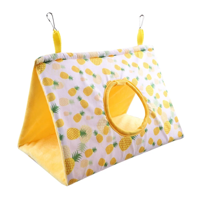 Bird Hanging Hammock Cage Winter Warm Nest Tent House Hideout Parrot Snuggle Sleeping Playing Rest