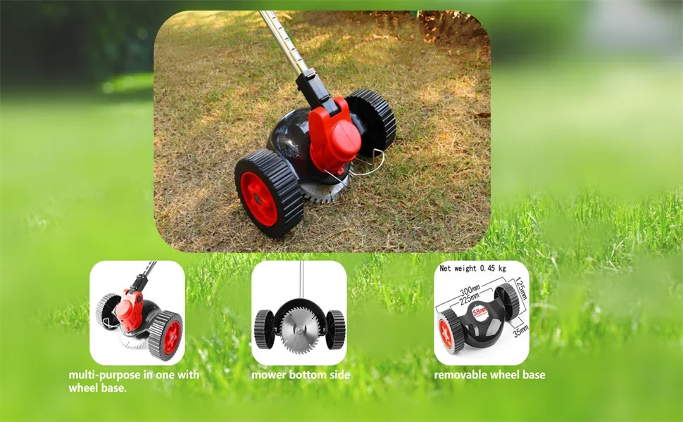 Ruote Per Decespugliatore - Supporto Regolabile Con Ruote Per Tagliabordi | Accessorio Falciatrice E Tosaerba - Foto 11