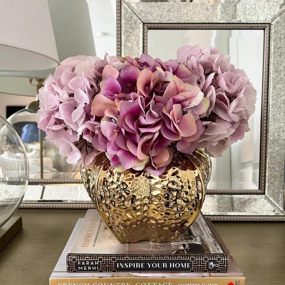 Extremely simple style creative hammer pattern decoration, high-end platinum color matching, light luxury ceramic vase, living r 3