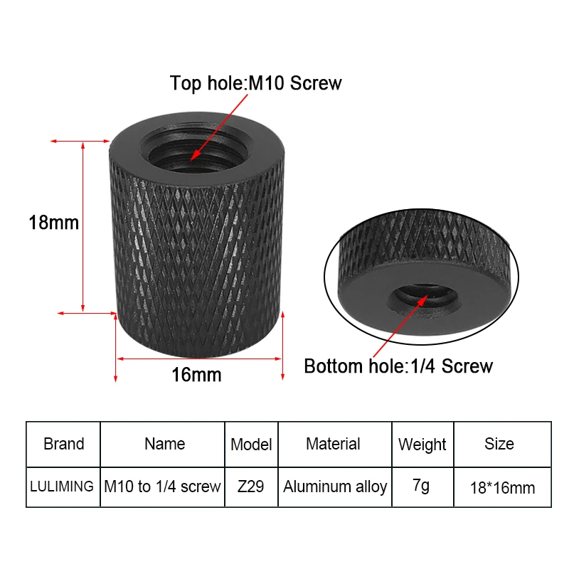 1/4 카메라 삼각대 볼헤드 변환 나사, 여성-여성 1/4 3/8 M4 M5 M6 M8 M10, 카메라 사진 스튜디오 액세서리