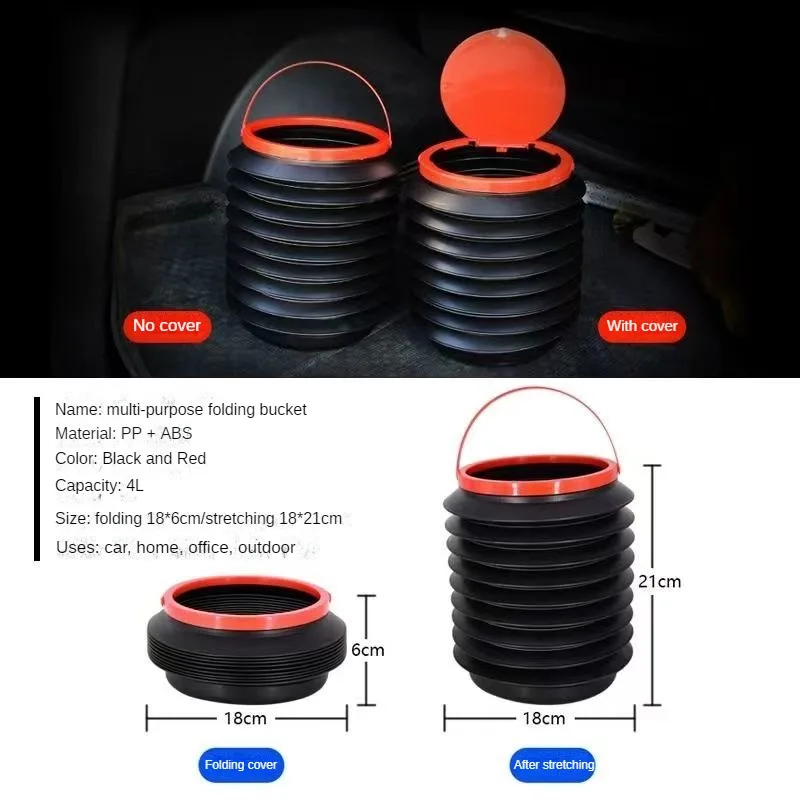 Car garbage can Car trash can foldable car hanging inside garbage bucket car front car umbrella to store parts