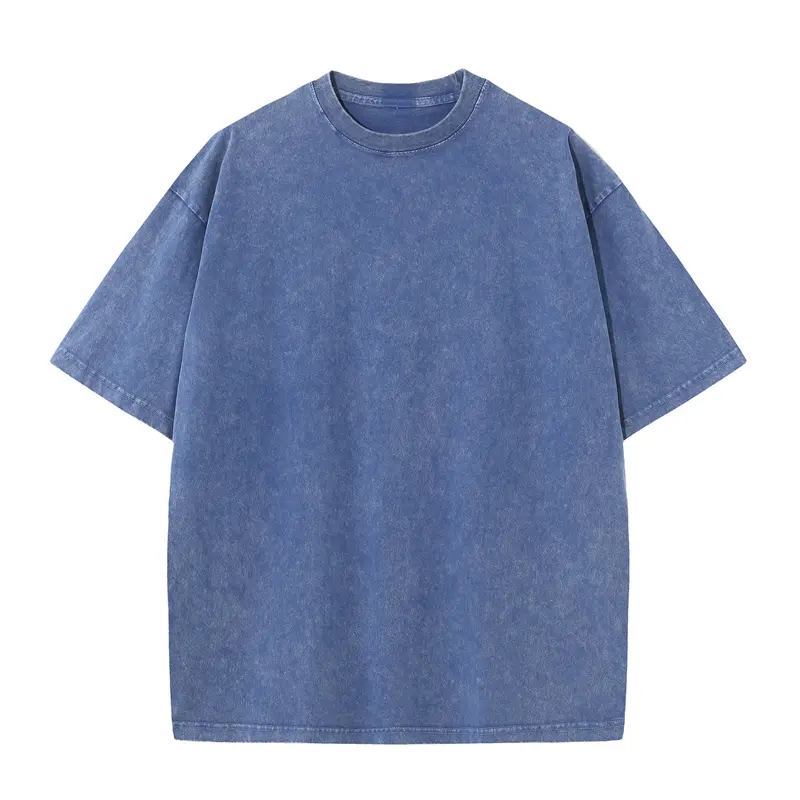 Men's Summer T-shirt 230G Heavy Cotton Vintage Washed T-Shirts Oversized Short Sleeve Loose Streetwear Short Sleeve Tops Tee - Image 7