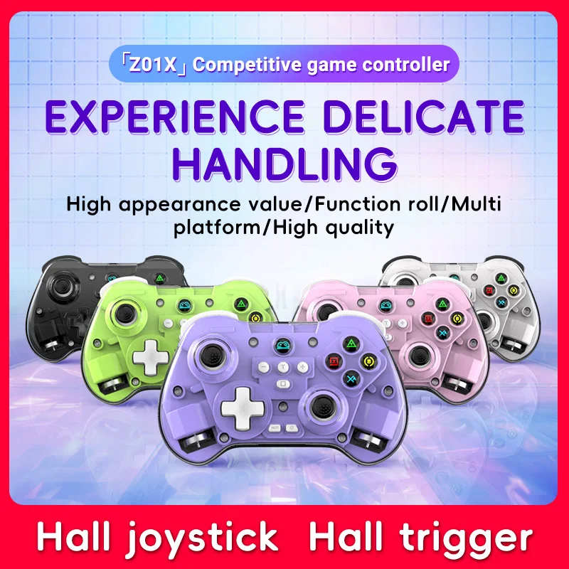 Z01X Bluetooth Gaming Controller with Hall Effect,Wireless Joystick Control for Nintendo Switch,PC Windows,iOS Mac,Android,Phone