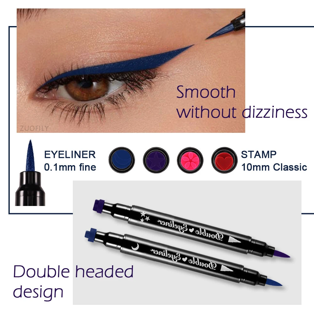 Newest Double Head Waterproof Eyeliner Stamp Pen - China Eyeliner Pen and  Waterproof Eyeliner Pen price