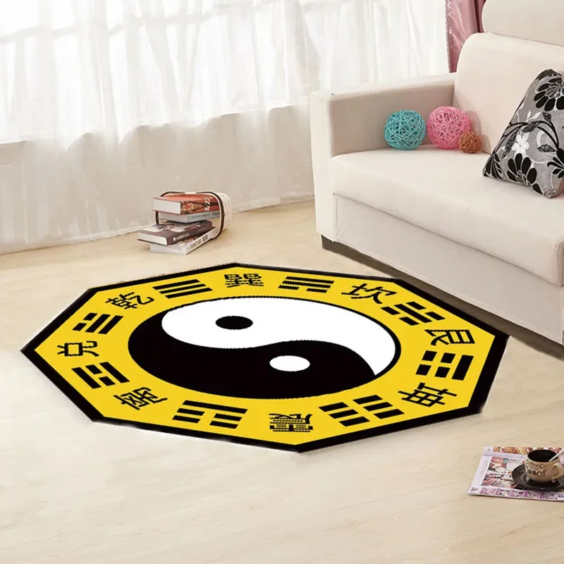 Taoist fofoca taiji tapete impresso taoist budista meditando em uma prรกtica tapetes para sala de estar quarto decoraรงรฃo tapete pode personalizado