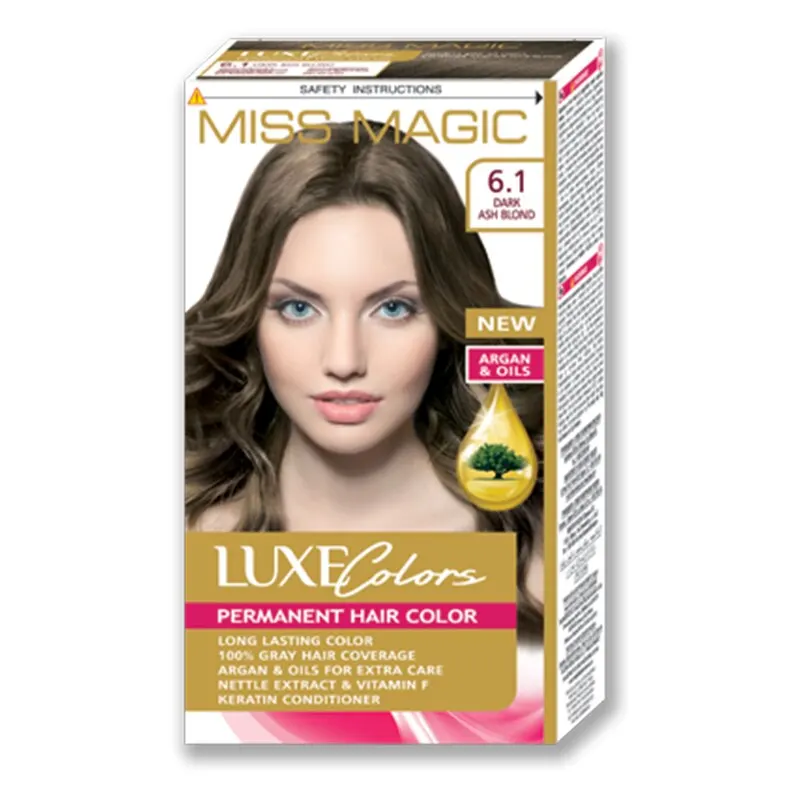 Permanent Hair Colour "Miss Magic Luxe Colors" 108 g - № 6.1 Dark Ash Blond