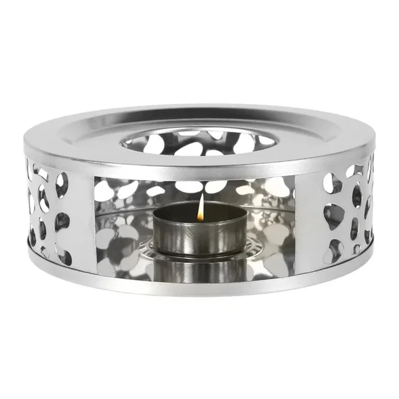 Stainless Steel Stove Tea Pot Multifunction Candle Warmer Household Coffee Accessories Round Base Milk Heater Teapot Stand