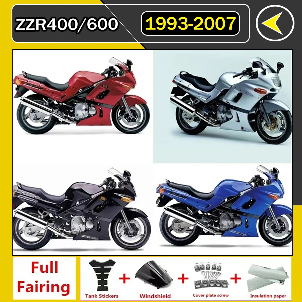 

For ZZR 400 600 ZZR400 1993-2007 ZZR600 1998-2003 Motorcycle Fairing Kit ABS Plastic Injection Body Full Bodykits