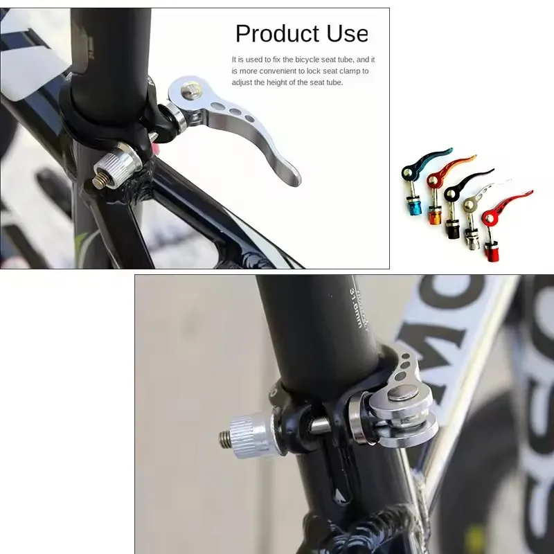 Universal Aluminum Alloy Quick Release Seatpost Clamp with Vibrant Lever Finish