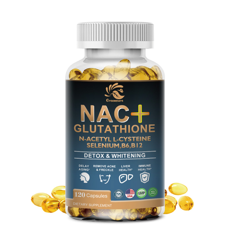 Greensure NAC Glutathione Capsules N-Acetyl Cysteine 1200 mg Support for Liver, Lung  | Amino Acid, Increases Glutathione
