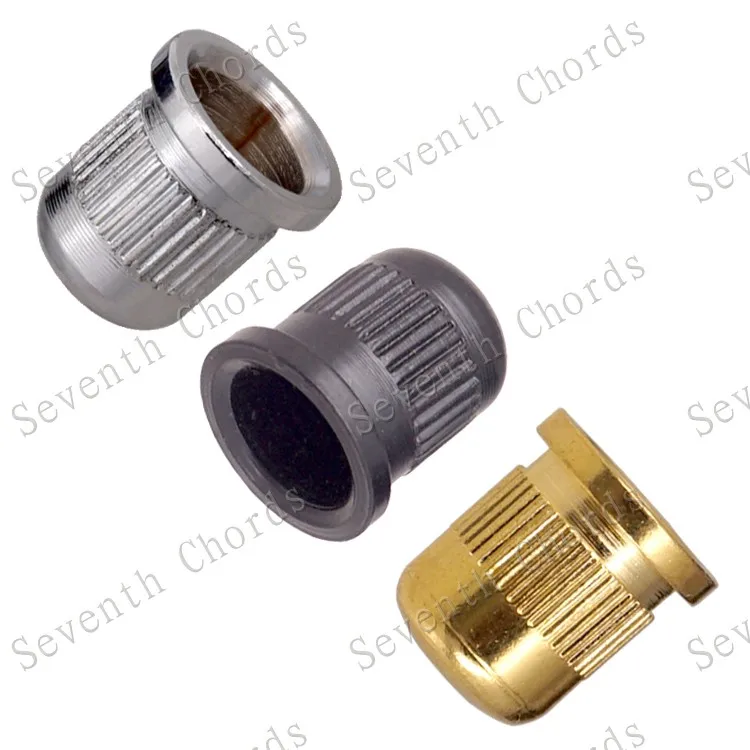 

4 Pcs Electric Bass Guitar String Mounting Ferrules Bushing For Thru Body - Chrome - Black - Gold