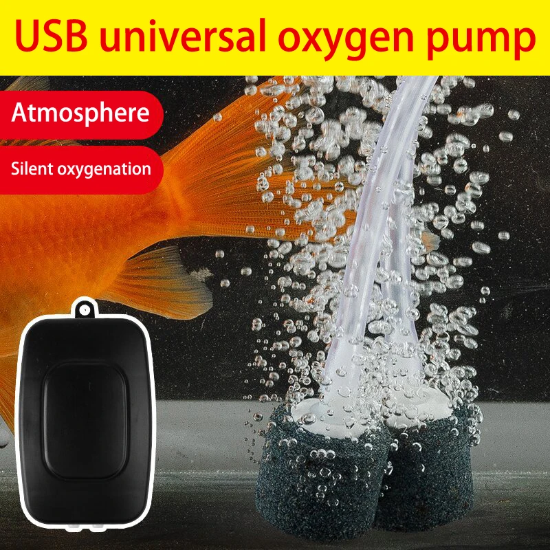 Mini Aquarium Air Pump Kit Oxygen Pump USB Aquarium Filter Oxygen With Air Stone Filter Fishing Tank Accessories aquarium filter fish tank oxygen pump aquarium water pump