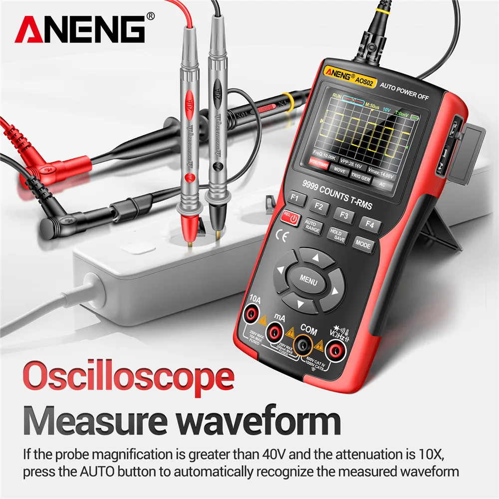 ANENG AOS02 Oscilloscope Professional Multimeter 9999 Counts Digital 48M/S 10MHZ PC Waveform Data Storage True RMS Tranistor digital multimeter,digital oscilloscope,transistor tester,digital tester