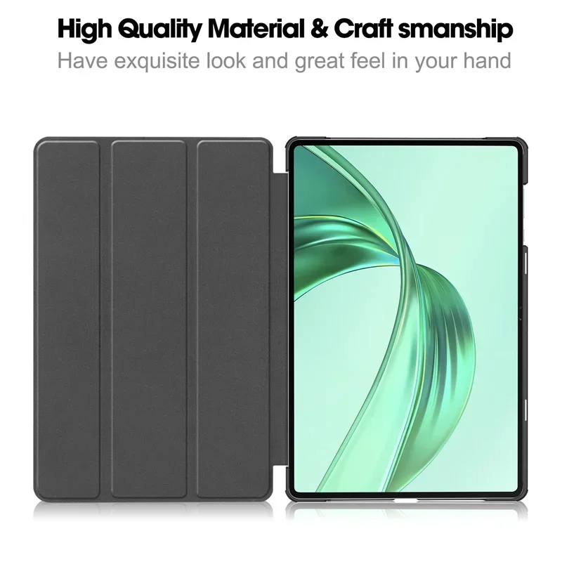 Premium Flip Tri-Fold Tablet Case with Stylus - PU Leather Hard Cover for Honor Pad X8a (11.0 inch, 2024)