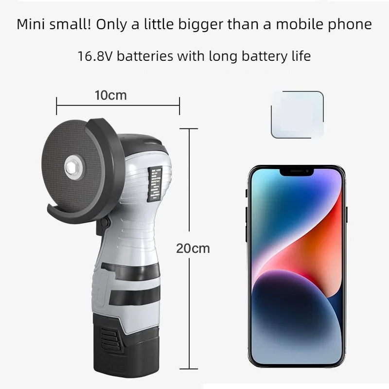 16.8V Cordless Electric Angle Grinder 9000r/min Lithium Battery Mini Polishing Grinding Machine Diamond Cutting Power Grinder 2