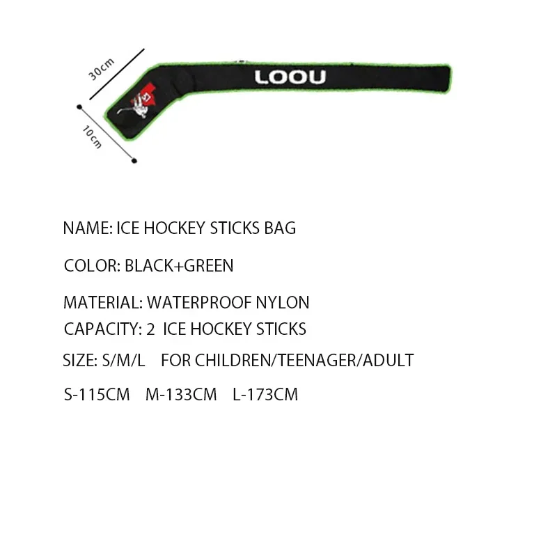 Portable Ice Hockey Stick Bag Waterproof One Shoulder with Adjustable Shoulder Strap ice hockey stick bag