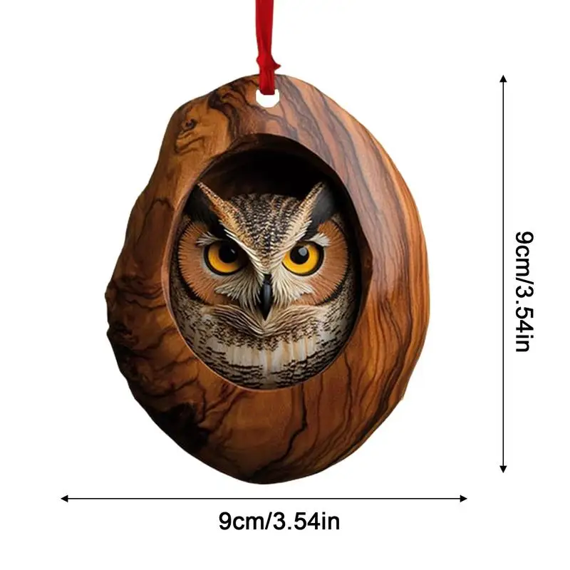 Animal Christmas Ornaments 2D Cute Christmas Acrylic Pendant Animal Raccoon Owl Squirrel Hedgehog Bunny Bird Wildlife Ornaments christmas decorations