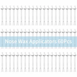 60PCS Nose Wax Sticks Nose Wax Applicators for Painless Nose Hair Removal Remover Tools Wax Kit Accessories Beeswax Safe Formula