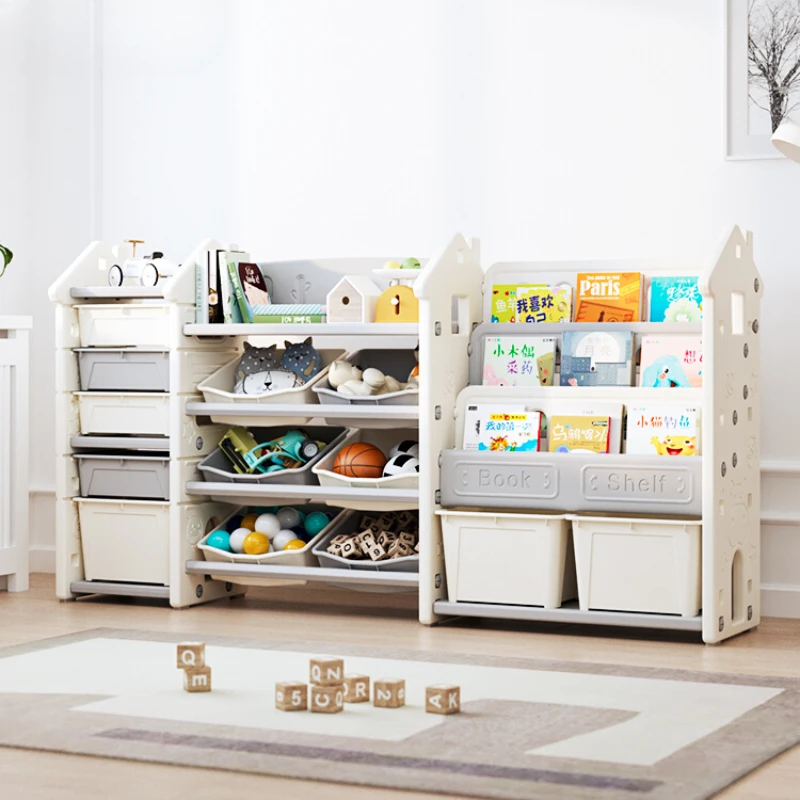 

Children's bookshelf, multi-layer home picture book, toy classification, large capacity, multi-layer storage and organizing