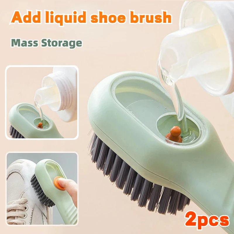 1/2Pcs Multifunctional Cleaning Brush Soft-bristled Liquid Shoe Brush Clothes Long Handle Brush Shoe Household Cleaning Tool 1/2Pcs Multifunctional Cleaning Brush Soft-bristled Liquid Shoe Brush Clothes Long Handle Brush Shoe Household Cleaning Tool