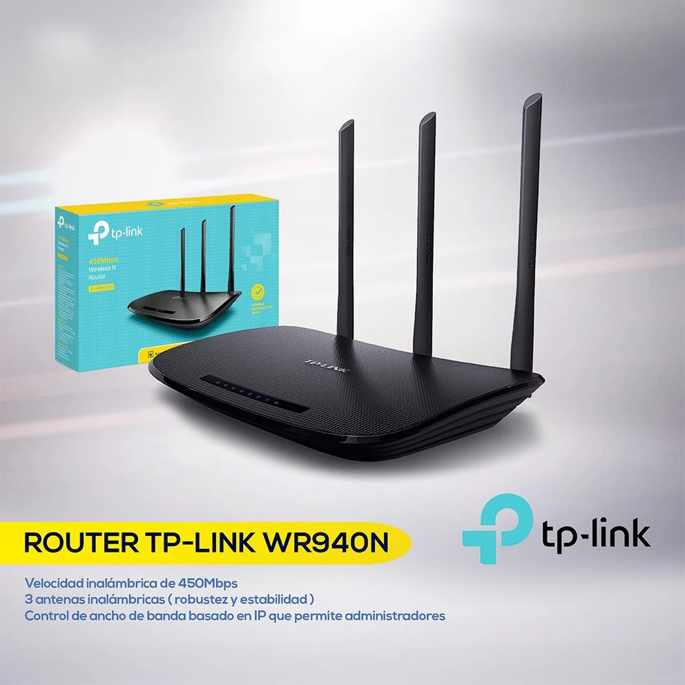 TP-LINK 450Mbps Wireless N Router TL-WR940N English Version with 3