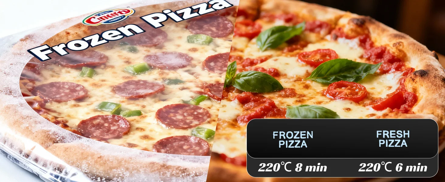 Heißluftfritteuse XL 2200W mit Sichtfenster & Pizzafunktion