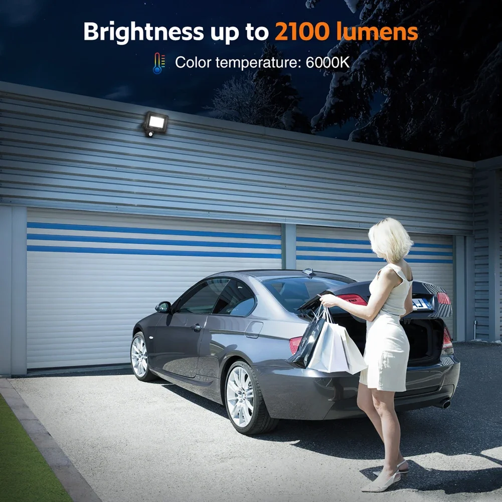 Description Picture 6 of itemLED PIR Motion Sensor Floodlight Outdoor Wall Light White Light 100W 50W 30W 20W 10W IP66 Waterproof LED Spotlight for Garden