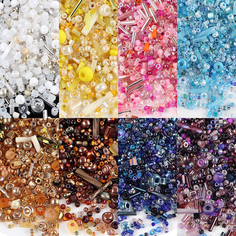 1.5-4.5MM Japan Miyuki Glass Seedbeads Mixed Round Bugle Delica Mix Randomly Colors and Size DIY Beading Work Accessories