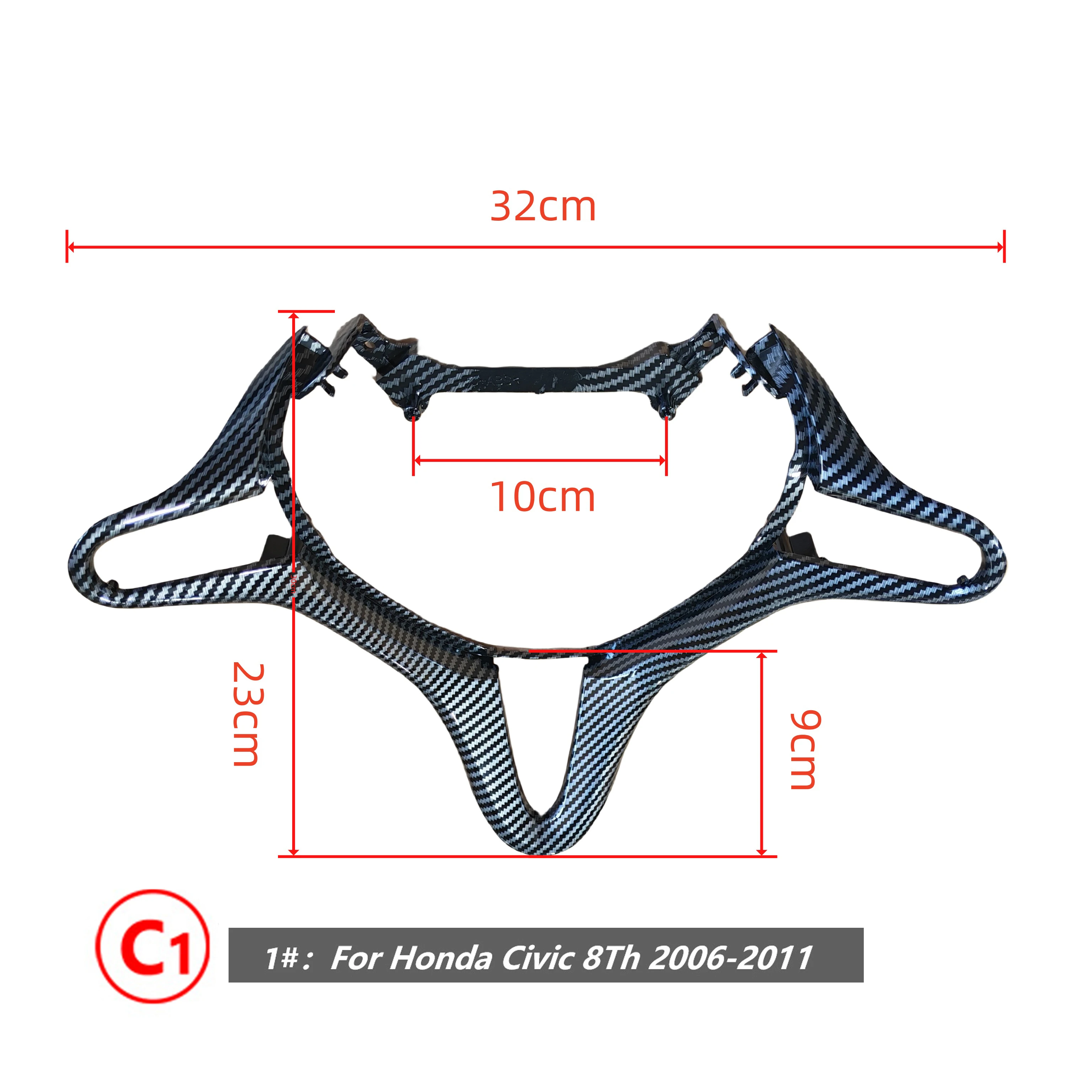 Steering Wheel Decorative Strip For Civic 8th 2006-2011 For Honda Fit City 2009-2014 steering wheel decorative strip