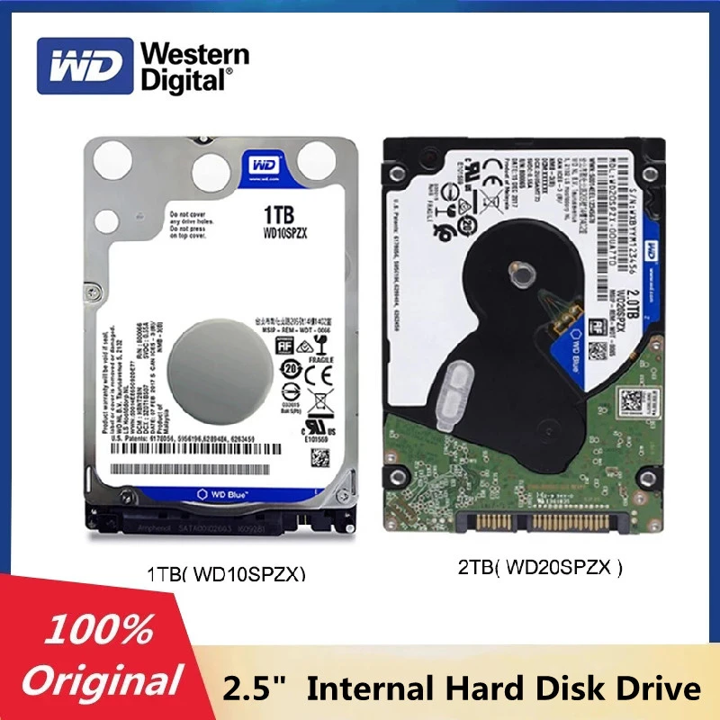 Western Digital Wd Blue 2tb 1tb 2.5" 7mm Internal Hard Disk Drive Hdd 5400  Rpm Sata 6gb/s 128mb Slim Hdd Cache For Notebook Ps4 - Portable Hard Drives  - AliExpress
