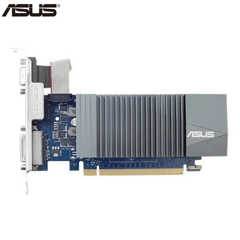 ASUS GT710-SL-1GD5-BRK Graphics Card For NVIDIA GeForce GT710  Series GT 710 1GB GT710 HDMI DVI DDR5 Video Cards PC Gaming Used gaming card for pc