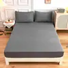 Black Fitted Sheet Home Bed Linen 90x200 Bed Cover with Elastic Band tampa de colchão Double Bedsheet(Pillowcase Need Order) 4