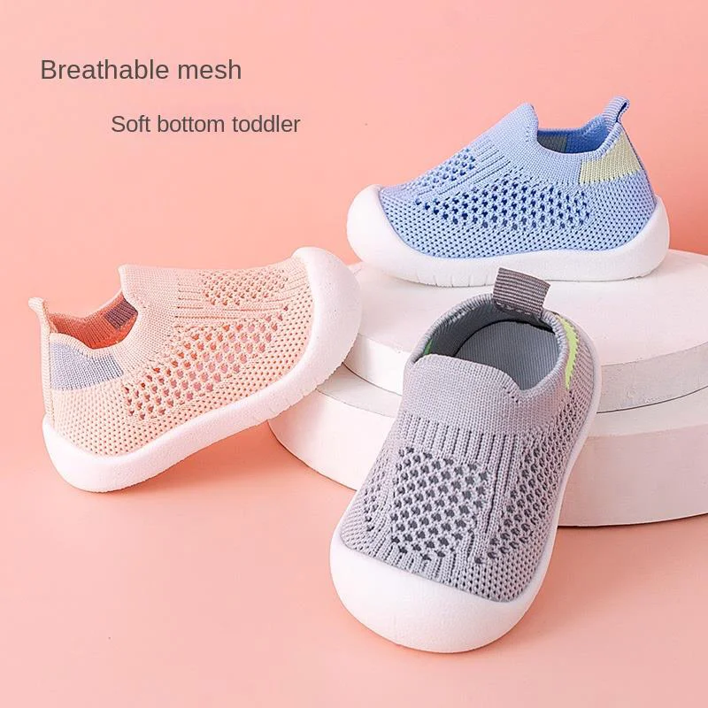 

2023 Kids Shoes Casual Breathable Infant Soft Bottom Comfortable Non-SlipBaby Children Girls Boys Mesh Sneakers